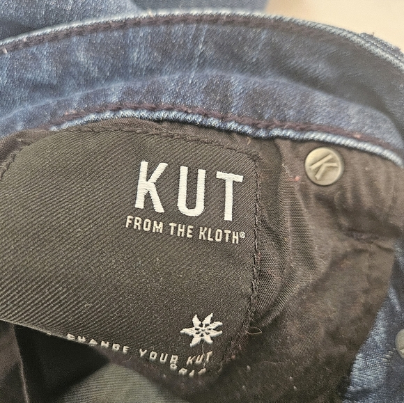 Kut From The Kloth- Pants Women's 10 Blue Denim Catherine Boyfriend 91%cotton. - Picture 8 of 9